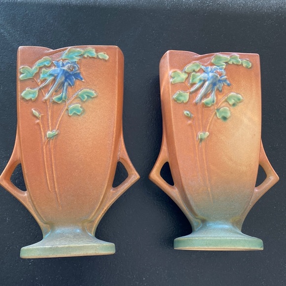 Roseville Other - Vintage Roseville Columbine 2 Handle Vases